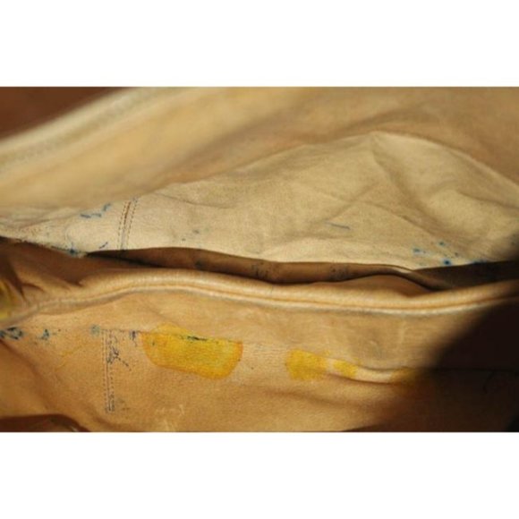 Gucci Vintage Tanmedium Brown Leather Shoulder Bag With Red Green Center - Picture 10 of 12